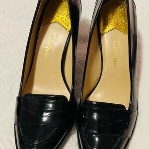 Cole Haan Black Heels with Yellow Accent